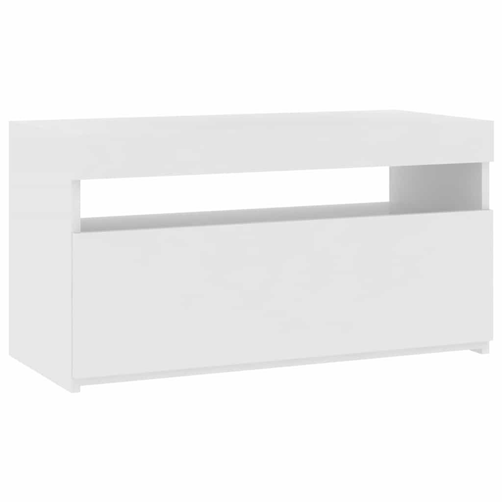 vidaXL Έπιπλο Τηλεόρασης με LED Λευκό 75 x 35 x 40 εκ.
