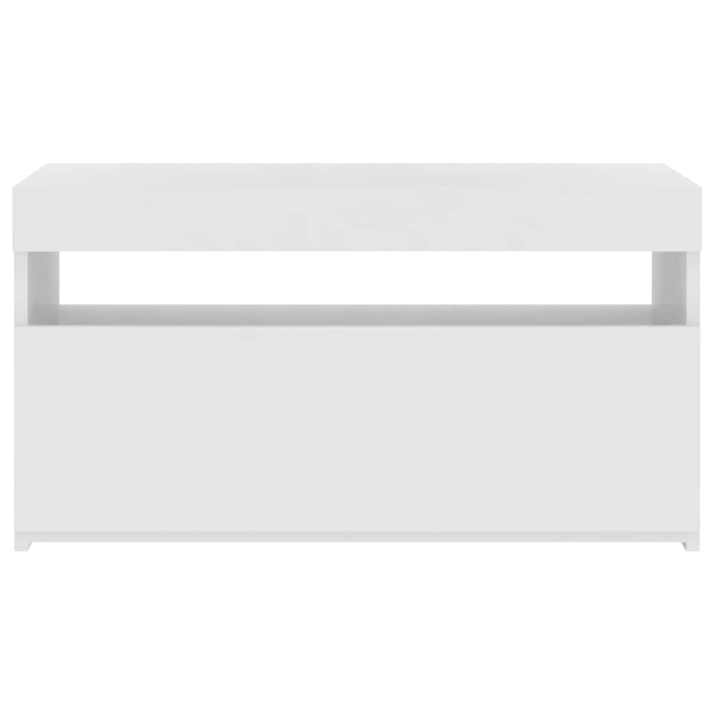 vidaXL Έπιπλο Τηλεόρασης με LED Λευκό 75 x 35 x 40 εκ.