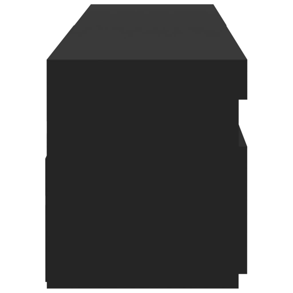 vidaXL Έπιπλα Τηλεόρασης με LED 2 τεμ. Μαύρα 75 x 35 x 40 εκ.