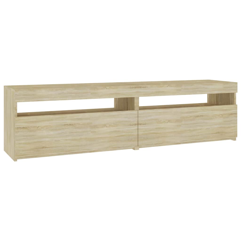 vidaXL Έπιπλο Τηλεόρασης με LED 2 τεμ. Sonoma Δρυς 75 x 35 x 40 εκ.