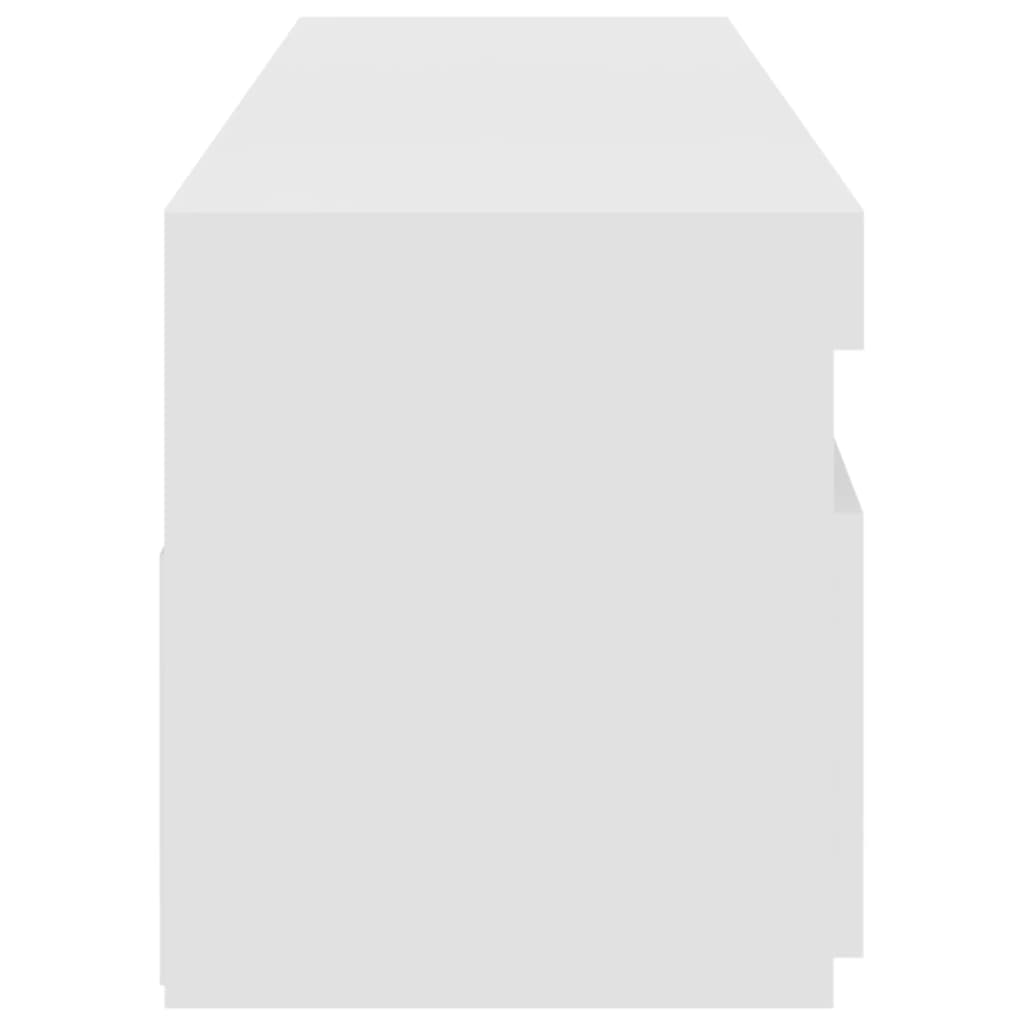 vidaXL Έπιπλο Τηλεόρασης με LED 2 τεμ. Γυαλιστερό Λευκό 75x35x40 εκ.