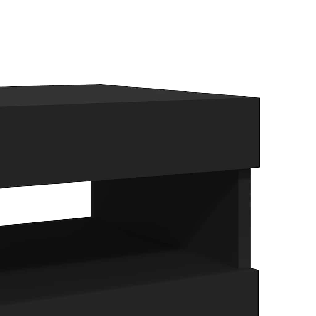 vidaXL Έπιπλα Τηλεόρασης με LED 2 τεμ. Μαύρα 60 x 35 x 40 εκ.