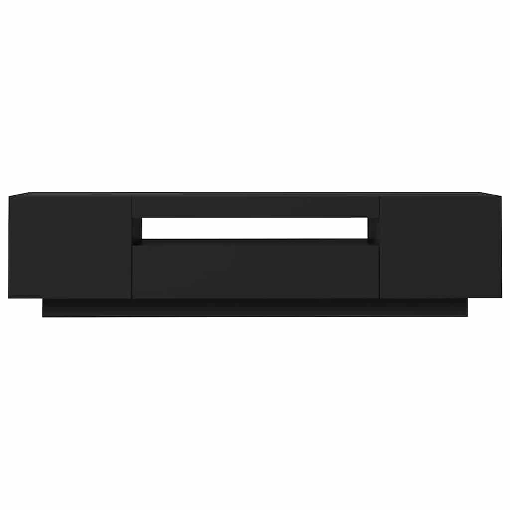 vidaXL Έπιπλο Τηλεόρασης με LED Μαύρο 160x35x40 εκ.