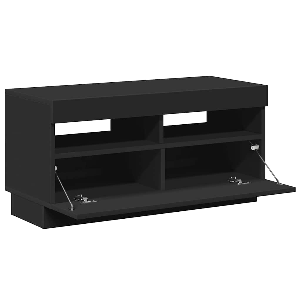 vidaXL Έπιπλο Τηλεόρασης με LED Μαύρο 80 x 35 x 40 εκ.