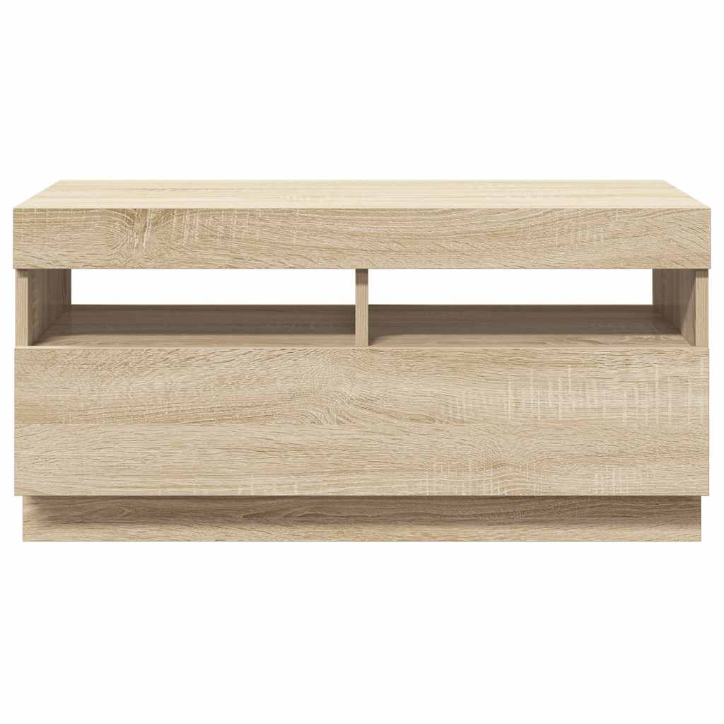 vidaXL Έπιπλο Τηλεόρασης με LED Sonoma Δρυς 80 x 35 x 40 εκ.