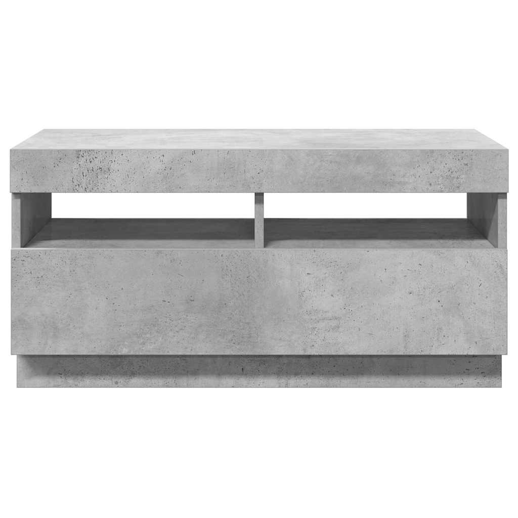 vidaXL Έπιπλο Τηλεόρασης με LED Γκρι Σκυροδέματος 80 x 35 x 40 εκ.