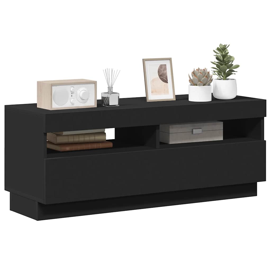 vidaXL Έπιπλο Τηλεόρασης με Φωτισμό LED Μαύρο 100 x 35 x 40 εκ.