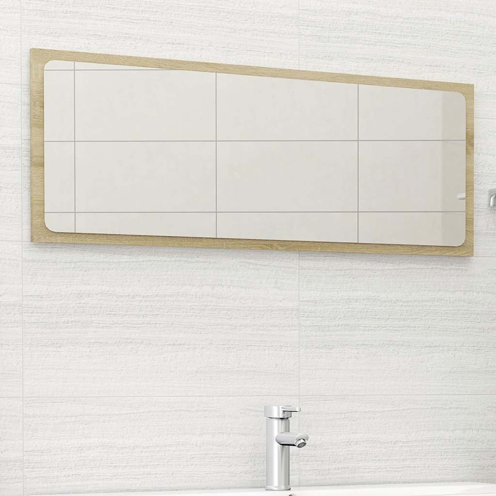 vidaXL Καθρέφτης Μπάνιου Sonoma Δρυς 100 x 1,5 x 37 εκ. Μοριοσανίδα