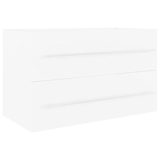 vidaXL Ντουλάπι Νιπτήρα Λευκό 80 x 38,5 x 48 εκ. από Επεξ. Ξύλο