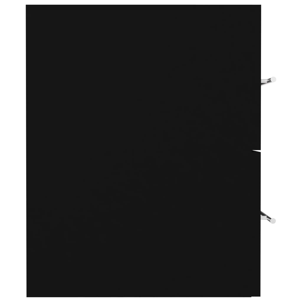 vidaXL Ντουλάπι Νιπτήρα Μαύρο 80 x 38,5 x 48 εκ. από Επεξ. Ξύλο