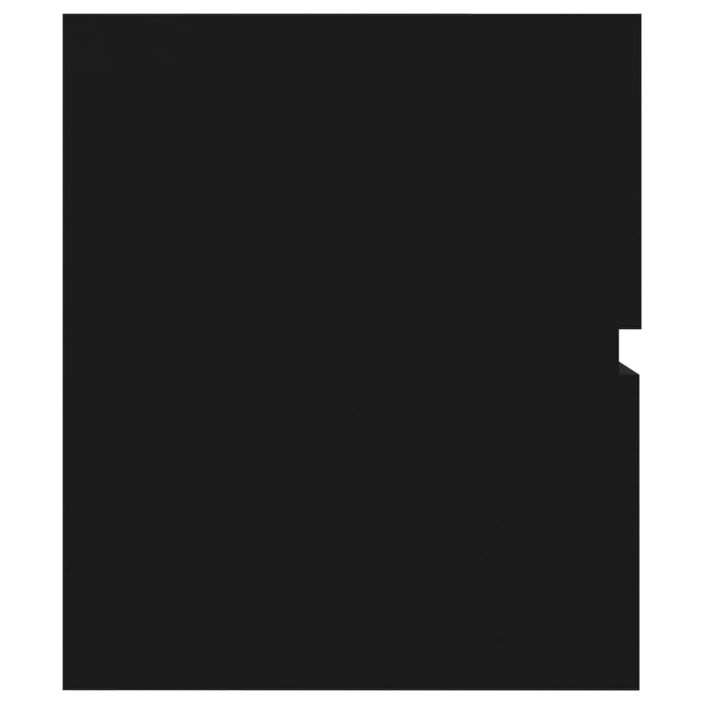 vidaXL Ντουλάπι Νιπτήρα Μαύρο 60x38,5x45 εκ. από Επεξεργασμένο Ξύλο