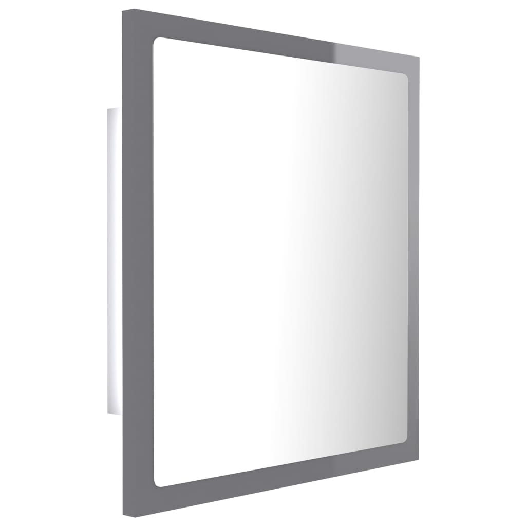 vidaXL Καθρέφτης Μπάνιου με LED Γυαλ. Γκρι 40x8,5x37 εκ. Ακρυλικός
