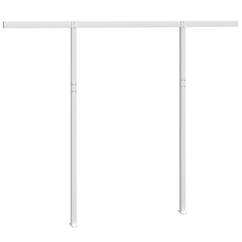 vidaXL Στύλοι Τέντας Σετ Λευκοί 300 x 245 εκ. από Σίδερο