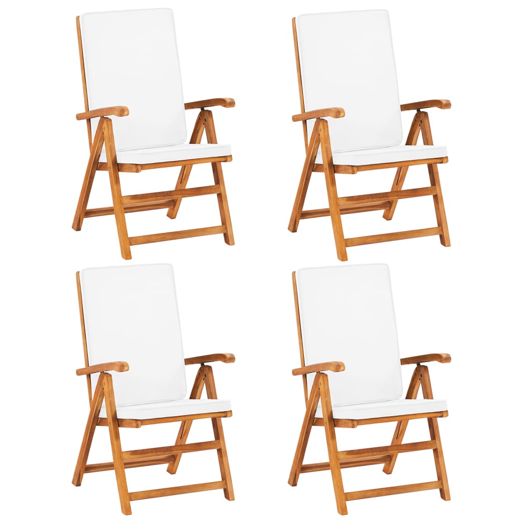 vidaXL Σετ Τραπεζαρίας Κήπου 5 τεμ. από Μασίφ Ξύλο Teak με Μαξιλάρια