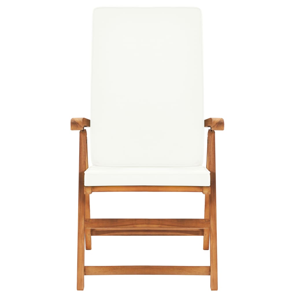 vidaXL Σετ Τραπεζαρίας Κήπου 5 τεμ. από Μασίφ Ξύλο Teak με Μαξιλάρια