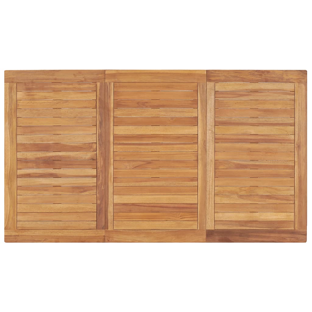 vidaXL Σετ Τραπεζαρίας Κήπου 5 τεμαχίων από Μασίφ Ξύλο Teak 140x80 εκ.