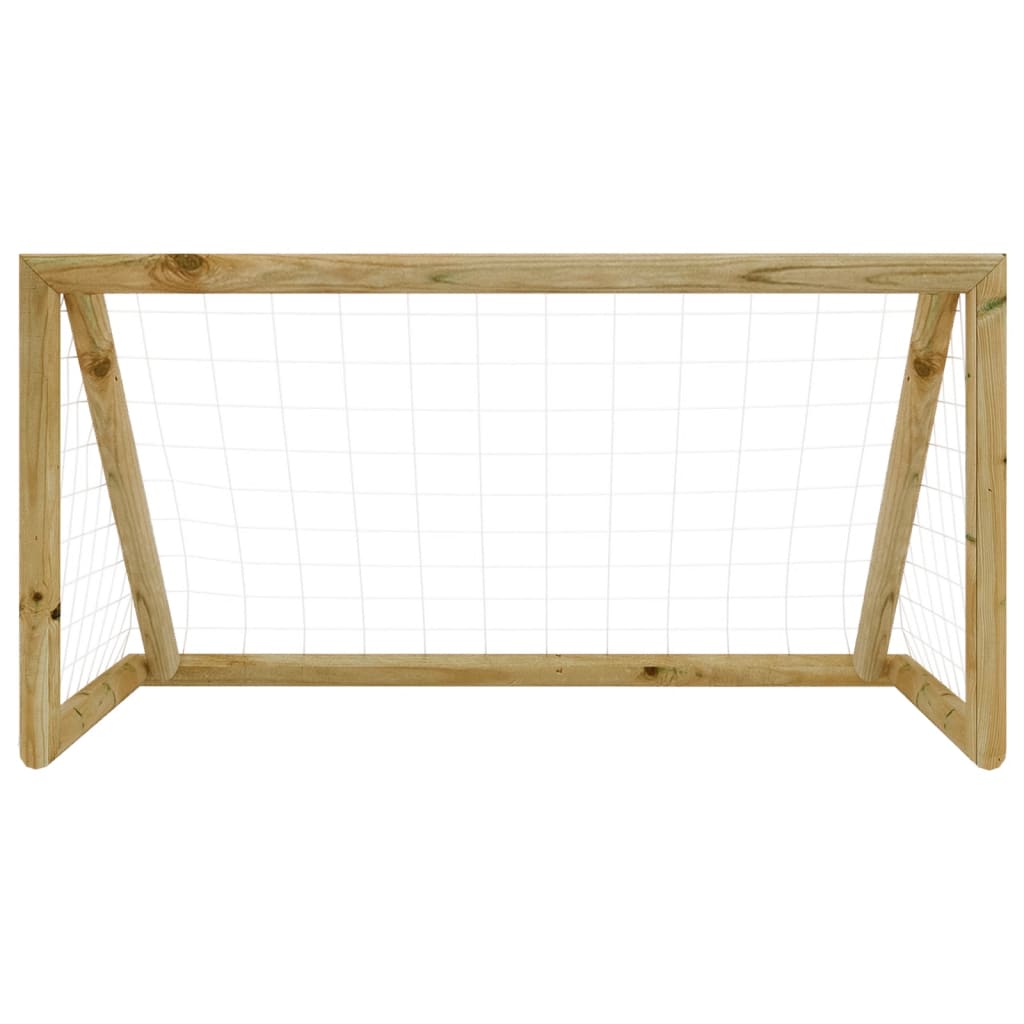 vidaXL Τέρμα Ποδοσφαίρου με Δίχτυ 160x80x100 εκ. Εμποτισμ. Ξύλο Πεύκου