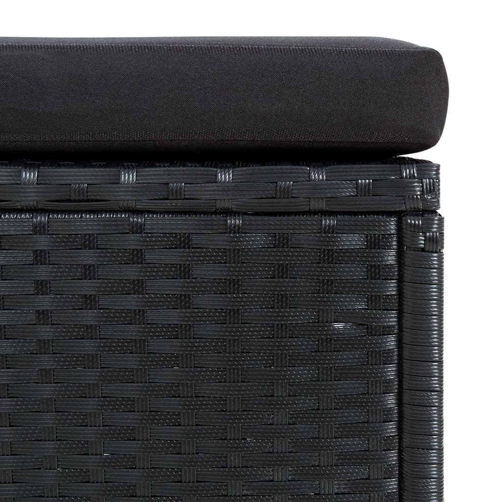 vidaXL Σαλόνι Κήπου 6 Τεμαχίων Μαύρο από Συνθετικό Ρατάν με Μαξιλάρια