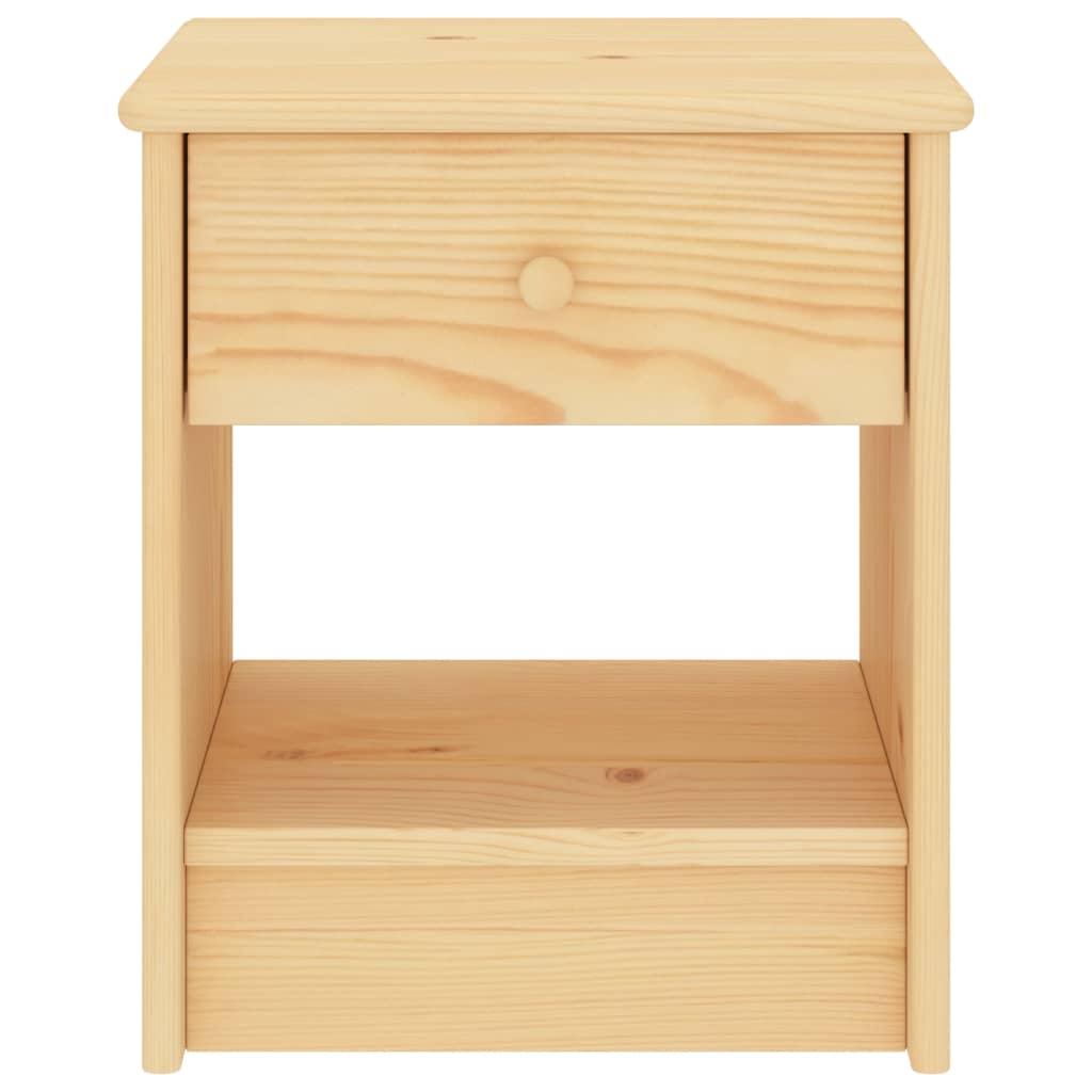 vidaXL Κομοδίνο Ανοιχτό Ξύλο 35 x 30 x 47 εκ. από Μασίφ Ξύλο Πεύκου