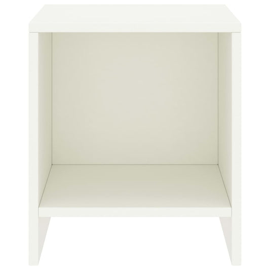 vidaXL Κομοδίνο Λευκό 35 x 30 x 40 εκ. Μασίφ Ξύλο Πεύκου