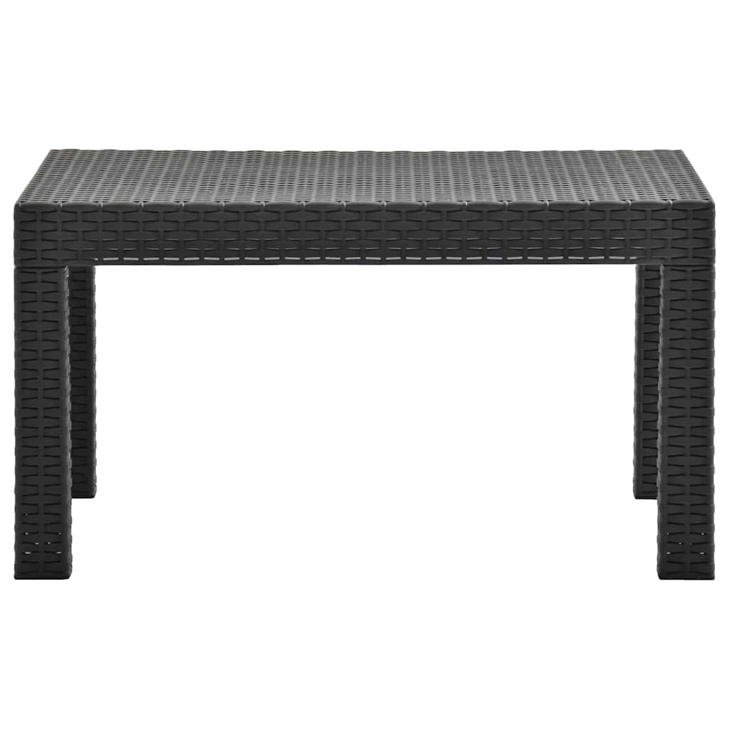 vidaXL Τραπέζι Κήπου Ανθρακί 58x58x41 εκ. από Ρατάν Πολυπροπυλενίου