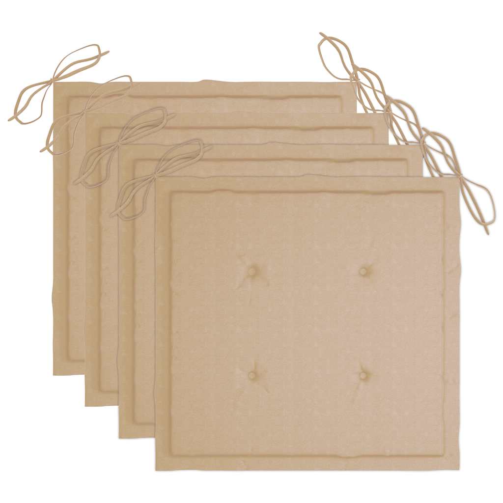 vidaXL Καρέκλες Κήπου 4 τεμ. Γκρι Μασίφ Ξύλο Ακακίας με Μαξιλάρια