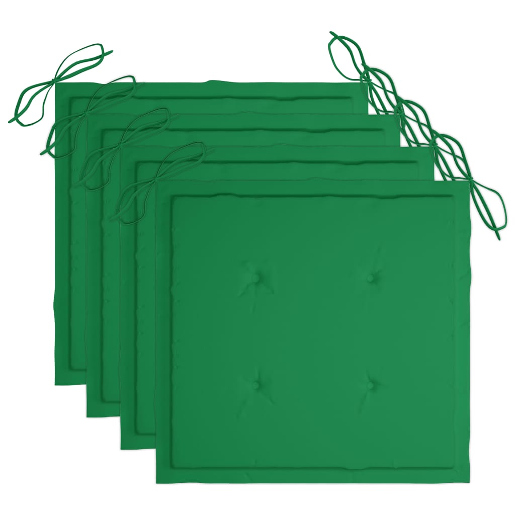 vidaXL Καρέκλες Κήπου 4 τεμ. Γκρι Μασίφ Ξύλο Ακακίας με Μαξιλάρια