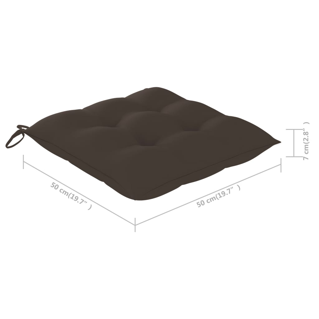 vidaXL Καρέκλες Κήπου 4 τεμ. Γκρι Μασίφ Ξύλο Ακακίας με Μαξιλάρια