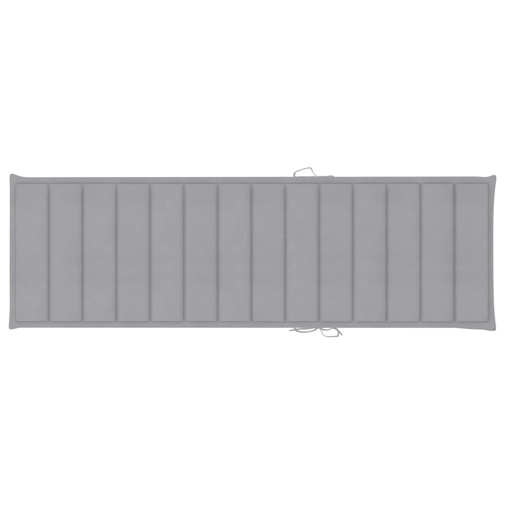 vidaXL Ξαπλώστρα Κήπου από Μασίφ Ξύλο Ακακίας με Μαξιλάρι