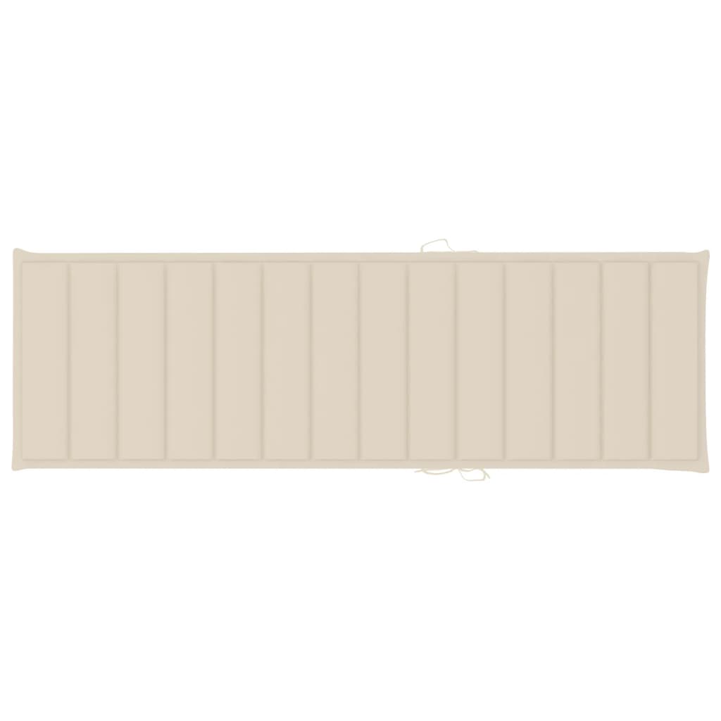 vidaXL Ξαπλώστρα Κήπου από Μασίφ Ξύλο Ακακίας με Μαξιλάρι