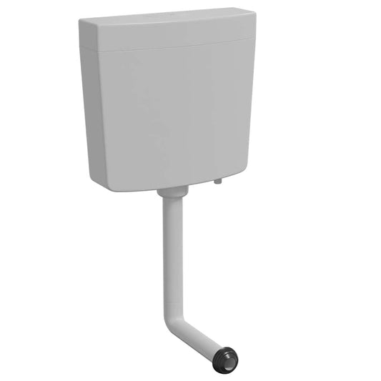 vidaXL Καζανάκι με Είσοδο Νερού από Κάτω Γκρι 3/6 Λίτρων