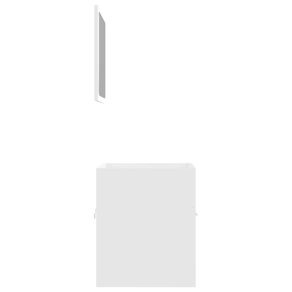 vidaXL Έπιπλα Μπάνιου Σετ 2 Τεμαχίων Λευκό από Μοριοσανίδα