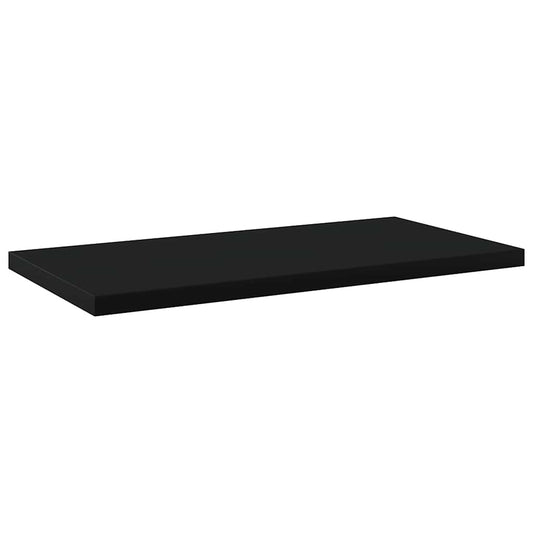 vidaXL Ράφια Βιβλιοθήκης 4 τεμ. Μαύρα 40x20x1,5 εκ. από Επεξ.Ξύλο