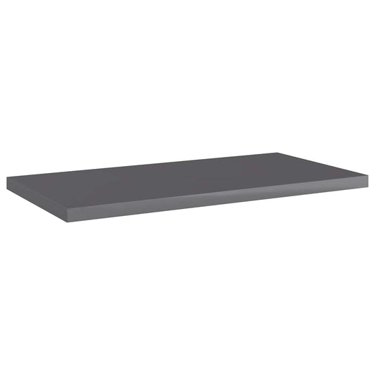 vidaXL Ράφια Βιβλιοθήκης 8 τεμ. Γυαλ. Γκρι 40x20x1,5 εκ. Μοριοσανίδα