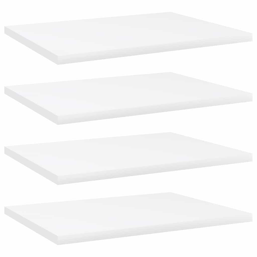 vidaXL Ράφια Βιβλιοθήκης 4 τεμ. Λευκά 40x30x1,5 εκ. από Επεξ.Ξύλο