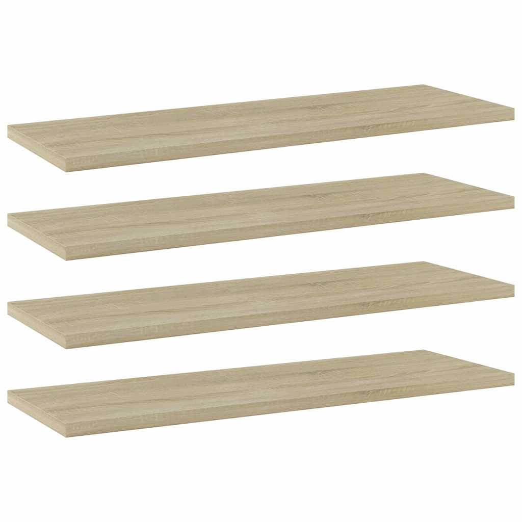 vidaXL Ράφια Βιβλιοθήκης 4 τεμ. Sonoma Δρυς 60x20x1,5 εκ. Μοριοσανίδα