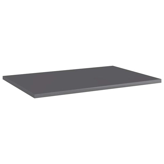 vidaXL Ράφια Βιβλιοθήκης 8 τεμ. Γυαλ. Γκρι 60x40x1,5 εκ. Επεξ. Ξύλο