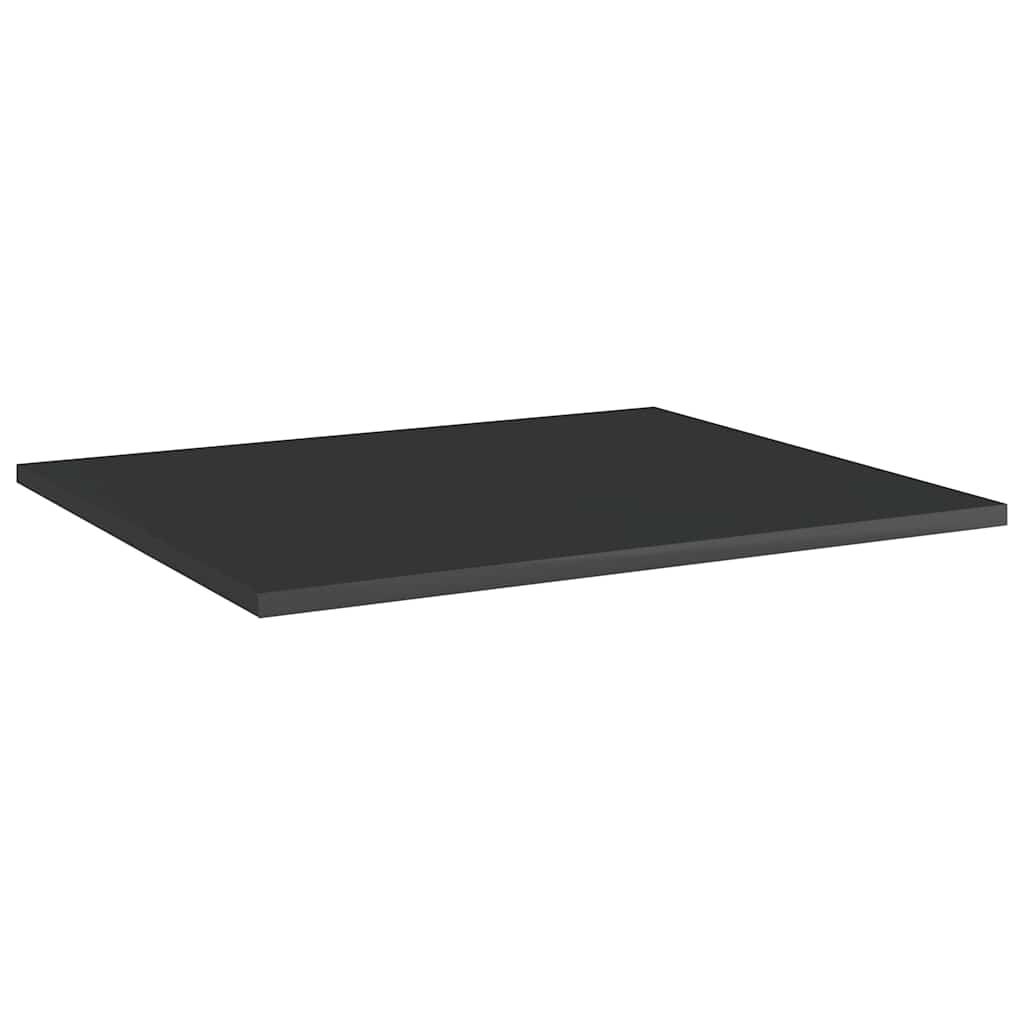 vidaXL Ράφια Βιβλιοθήκης 8 τεμ. Γυαλ. Μαύρο 60x50x1,5 εκ. Επεξ. Ξύλο