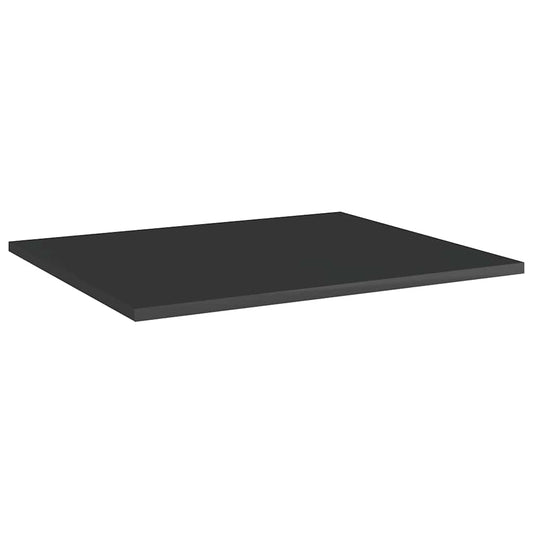 vidaXL Ράφια Βιβλιοθήκης 8 τεμ. Γυαλ. Μαύρο 60x50x1,5 εκ. Επεξ. Ξύλο
