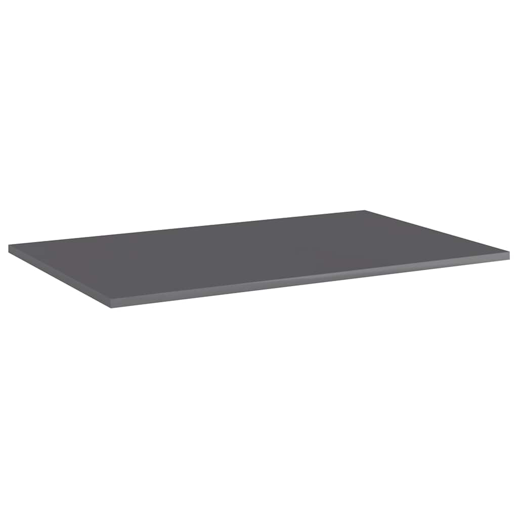 vidaXL Ράφια Βιβλιοθήκης 4 τεμ. Γυαλ. Γκρι 80x50x1,5 εκ. Μοριοσανίδα
