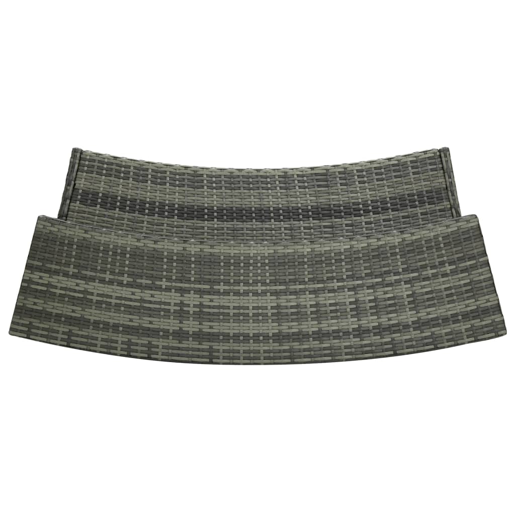 vidaXL Σετ Επίπλων Μπαρ Κήπου 3 Τεμαχίων με Γκρι Μαξιλάρια