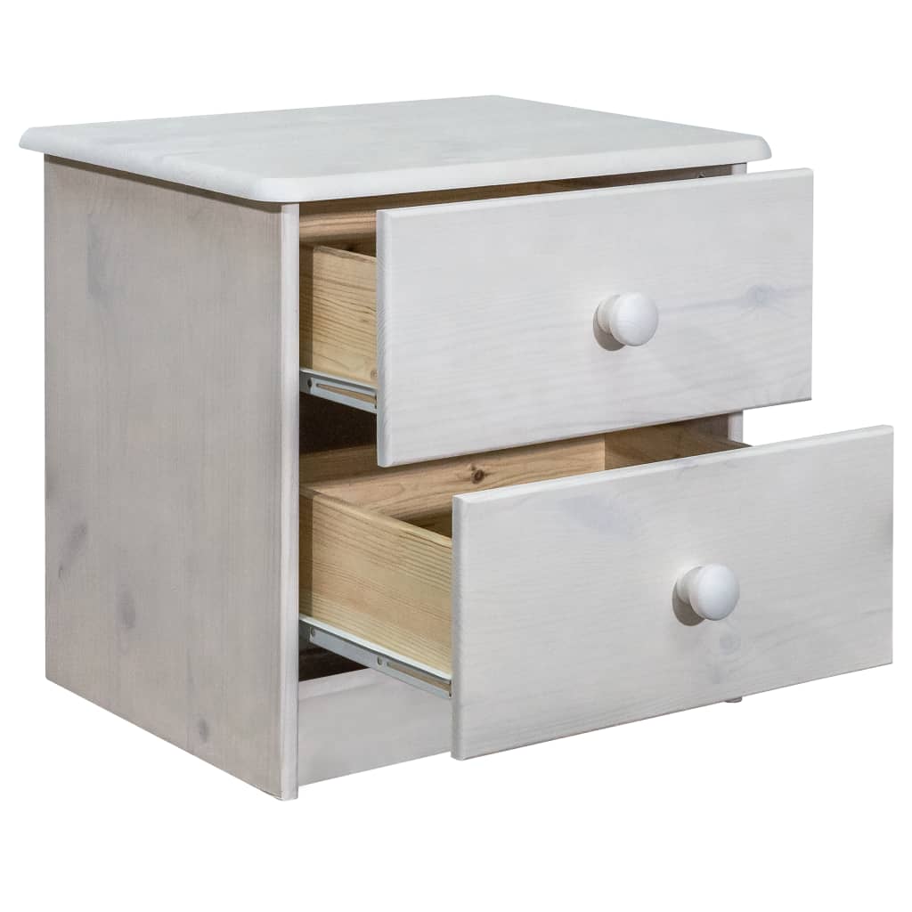 vidaXL Κομοδίνο 43 x 34 x 40 εκ. από Μασίφ Ξύλο Πεύκου