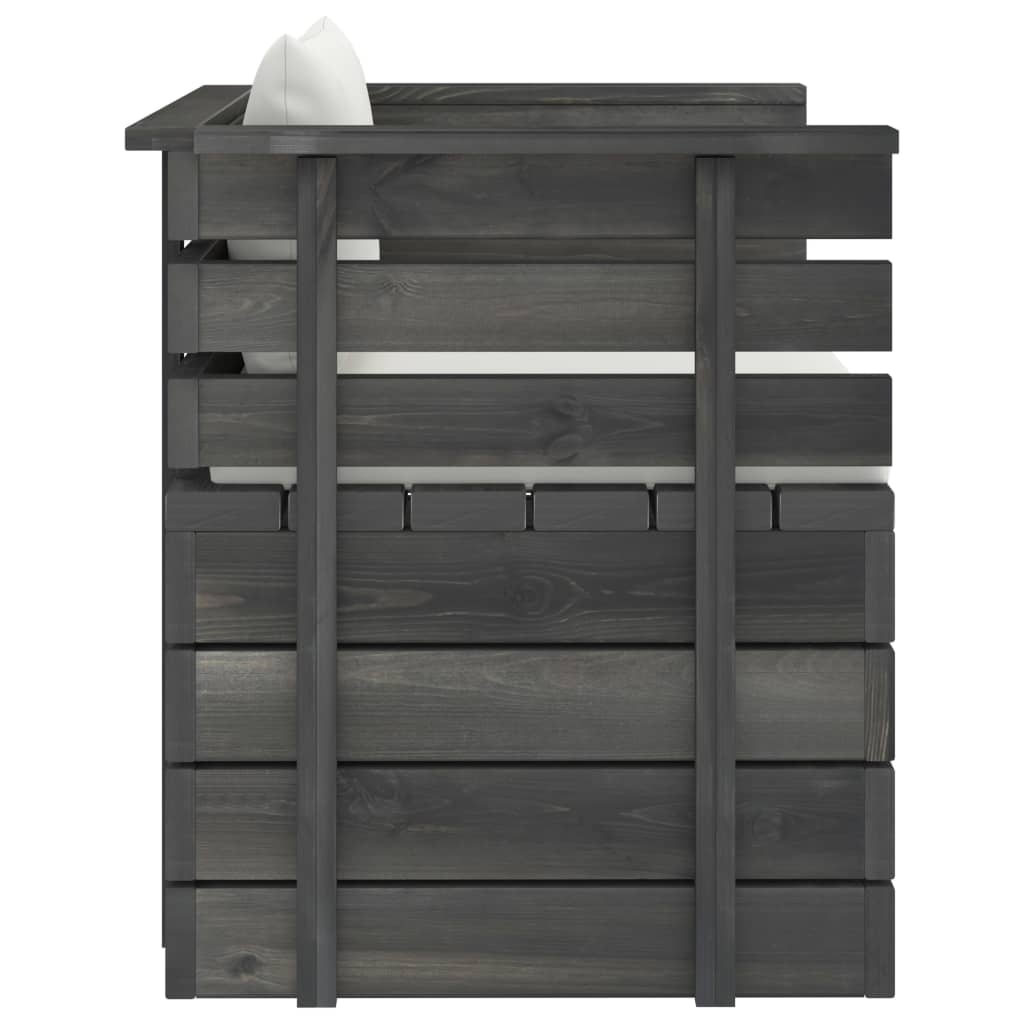 vidaXL Πολυθρόνα Κήπου από Ξύλο Πεύκου με Μαξιλάρια