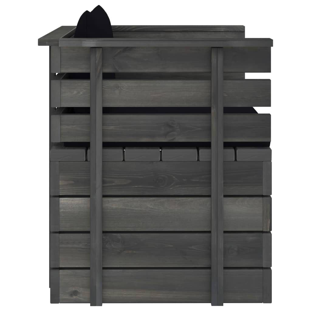 vidaXL Πολυθρόνα Κήπου από Ξύλο Πεύκου με Μαξιλάρια