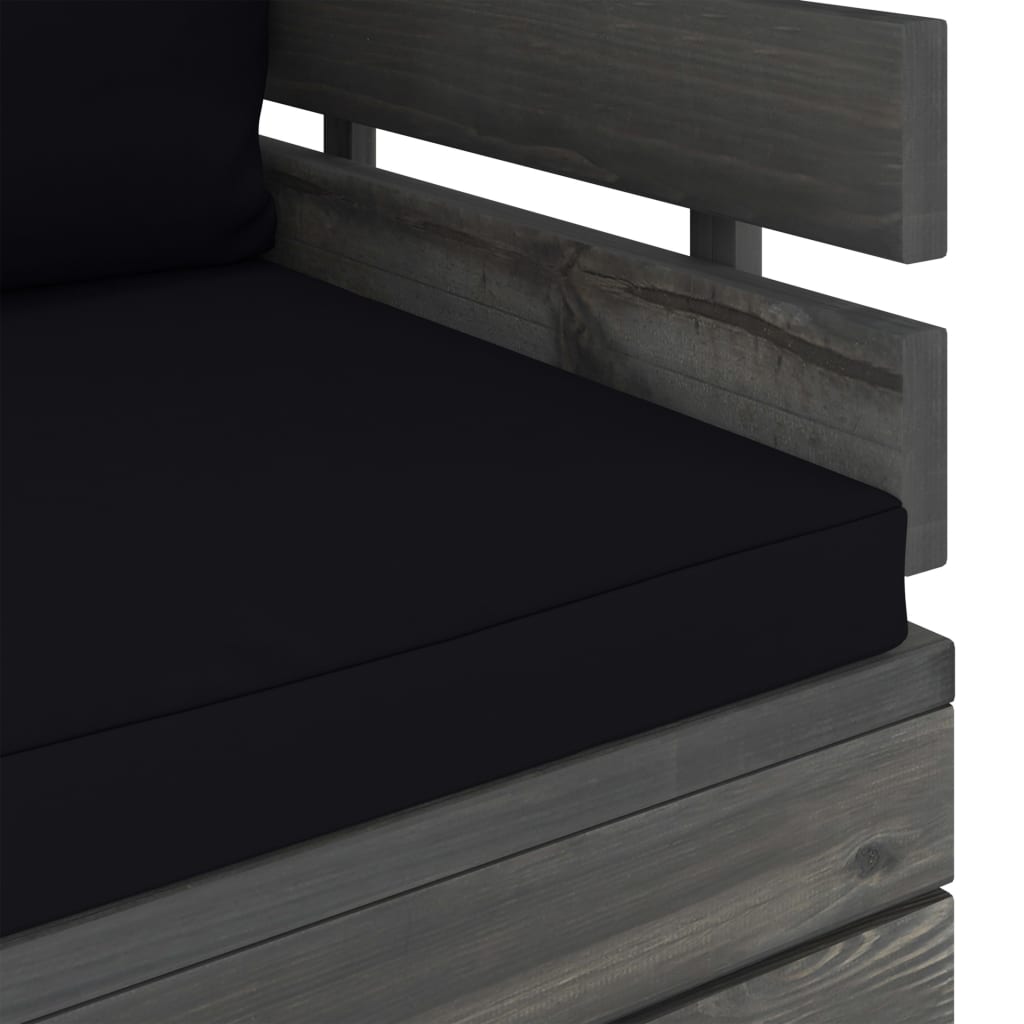 vidaXL Πολυθρόνα Κήπου από Ξύλο Πεύκου με Μαξιλάρια