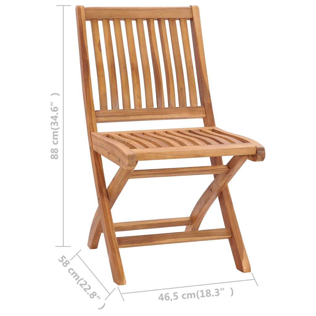 vidaXL Καρέκλες Κήπου 2 τεμ. από Μασίφ Ξύλο Teak με Μπεζ Μαξιλάρια