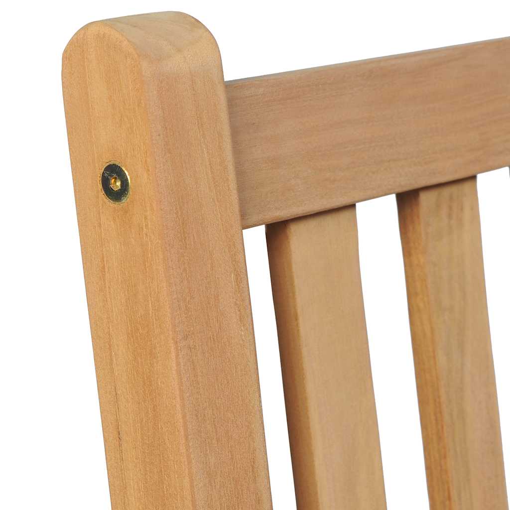 vidaXL Καρέκλες Κήπου 2 τεμ. από Μασίφ Ξύλο Teak με Κόκκινα Μαξιλάρια