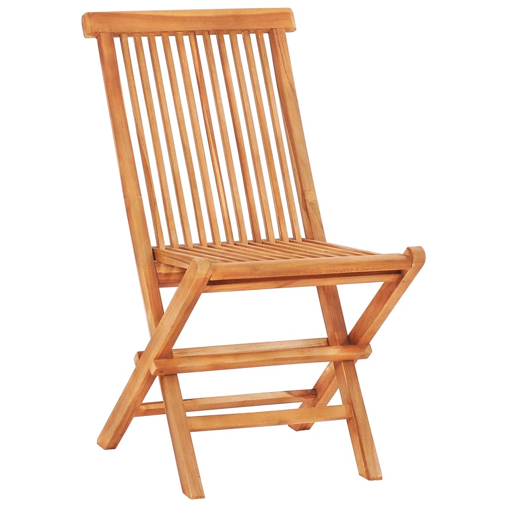 vidaXL Σετ Επίπλων Mπιστρό 3 τεμ. Μασίφ Ξύλο Teak με Πράσινα Μαξιλάρια