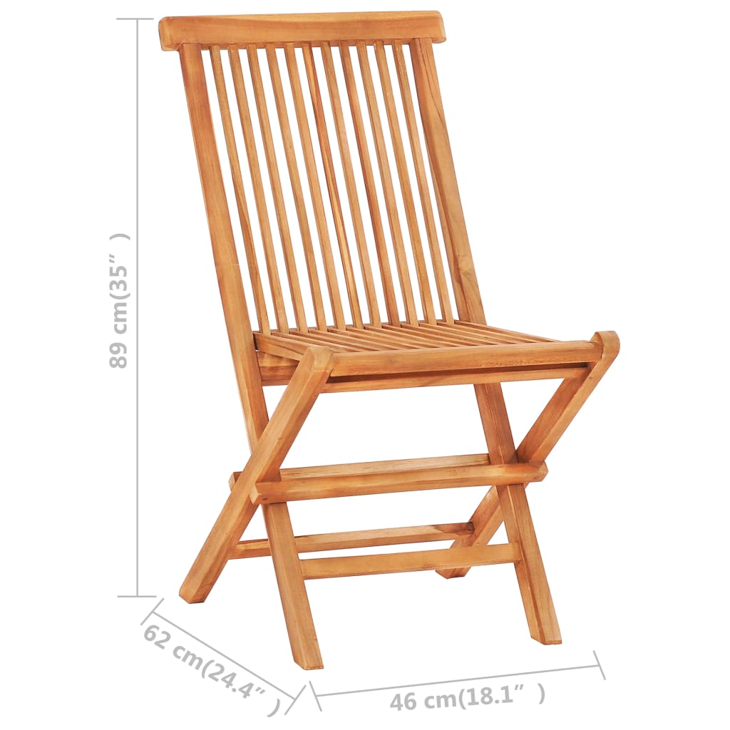vidaXL Σετ Επίπλων Mπιστρό 3 τεμ. Μασίφ Ξύλο Teak με Πράσινα Μαξιλάρια