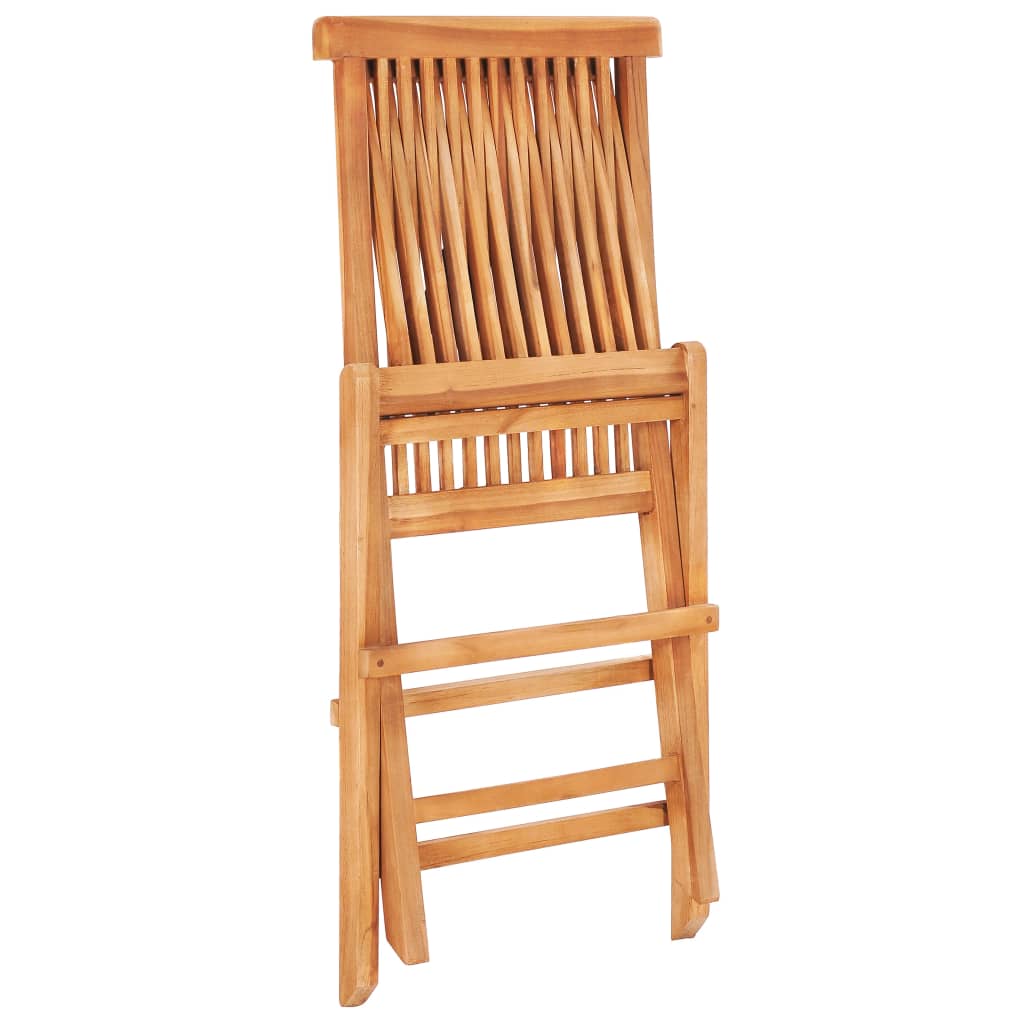vidaXL Σετ Επίπλων Mπιστρό 3 τεμ. Μασίφ Ξύλο Teak με Γκρι Μαξιλάρια